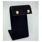 14k Gold Stud Pearl Cultured Pearls Earrings