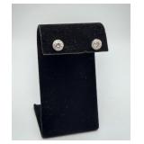 New 1.42CTW Screw Back Stud Earrings Set in 925