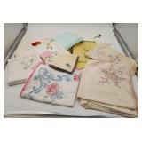 Linen Embroidered Guest Towels Bridge Table Cover