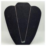 New Emerald & Moissanite Infinity Necklace 925