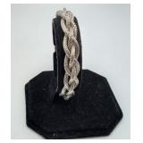 Sterling Silver Braided Bali Tulang Bracelet 32grm