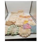 Hand Crochet Lace Doilies Table Runners Coverlet