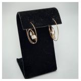 14k Gold Wire Pearl Earrings TESTED