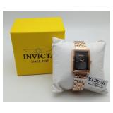 NIB Rose Gold Invicta Black Face Woman's Watch NEW
