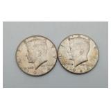 2-1964 Kennedy Silver Half Dollar US Coins