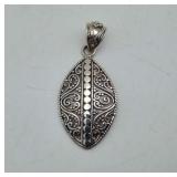 Sterling Sarda Frangipani Motif Pendant 6.8gm