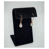 14k Gold Pearl Earrings