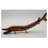 Khokhloma Lacquer Pike Fish Russian Hand Painted