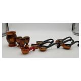 Russian Khokhloma Lacquerware Spoons & Cups