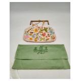 Vintage Crewel Embroidered Purse Handbag
