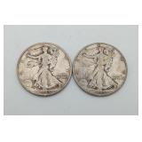 Silver Walking Liberty Half Dollar US Coin 2pcs