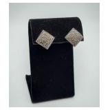 Sterling Silver Marcasite Stud Earrings