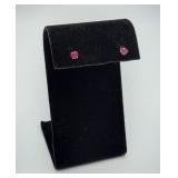 14k Gold Ruby Stud Earrings NO BACKS