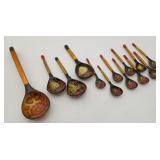 Khokhloma Lacquerware Russian Painted Spoons