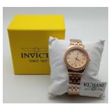 Brand New Invicta Woman's Rose Gold Crystal Watch