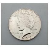 1923 Peace Silver Dollar US Coin NEAR BU