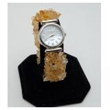 Gem Essence Citrine & MOP Ladies Wrist Watch MIB