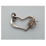 Heart Butterfly Pendant 7 grams