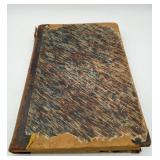 1863 German Newspaper Book Waldheim's Marble Cover