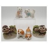 Vintage Homco Kittens Dogs Owls Puppy Animals