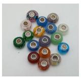 Sterling Silver Pandora TYPE Glass Charm LOT