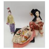 Japanese Geisha Doll & Opra Doll Paper-Mache Head