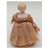 German Bisque Head Pin Cushion Doll