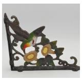 Cast Iron Wall Bracket With Humming Bird Flowers
