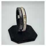 Laurana Italy Peacock Gold Trim Enamel Bracelets