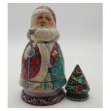 Hand Painted Russian Santa Claus Matryoshka Doll