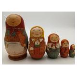Wood Painted Russian Matryoshka Nesting Doll