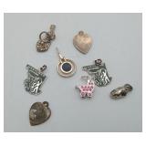 Sterling Silver Charms heart Stroller Potato 16gms