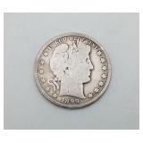 1899 Barber Silver Half Dollar US 50 Cent Coin