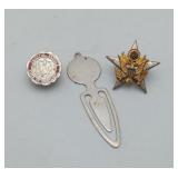 Sterling Silver Military Pin General Staff Officer