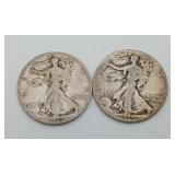 1935 & 36 Walking Liberty Half Dollar US Coins