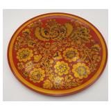 Russian Khokhloma Folk Art Lacquer Painted Tray