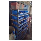 Plastic Parts Bins On Rack
