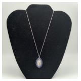 Sterling Miraculous Medal Virgin Mary Pendant 8.2g