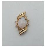 14k Gold opal Pendant