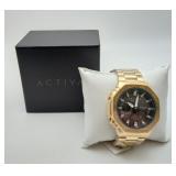 NIB Mens Gold Digital Unisex Watch Activa X