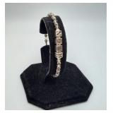 Sterling & Silver Crystal Bead Name Bracelet