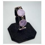Handmade Charoite Cabochon Link Bracelet