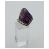 Russian Charoite Handmade Ring