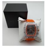 NIB Activia Invita  Skeleton Face  Wrist Watch