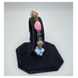 Silver Lampbead Glass Ball Necklace