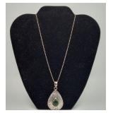 Sterling Silver Peridot Pendant Necklace