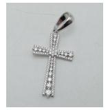 NWT 1.50 CTW Moissanite Cross Pendant 925