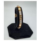 Svaroski Crystal Gold Tone Link Bracelet