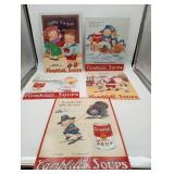 5 Campbell's Soup Kids Tin Advertising Signs