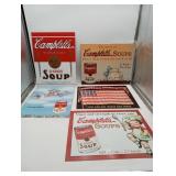 5 Campbell's Soup Tin Litho Advertising Signs